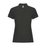 Women's cotton and polyester piqué polo shirt, 190 g/m², Roly graphite colour