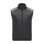 Windproof and breathable unisex running vest, 70 g/m², Roly black colour