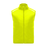 Windproof and breathable unisex running vest, 70 g/m², Roly neon yellow colour