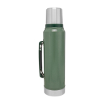 Stainless steel bottle with drinking cup, 1 L, Stanley Classic dark green colour