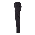 Unisex multi-pocket work trousers, cotton, polyester, 240 g/m2, black colour third view