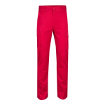 Unisex multi-pocket work trousers, cotton, polyester, 240 g/m2, red colour second view