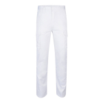 Unisex multi-pocket work trousers, cotton, polyester, 240 g/m2, white colour second view