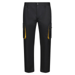 Twill work trousers, polyester and cotton, 200 g/m2, yellow colour second view