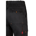 Twill work trousers, polyester and cotton, 200 g/m2, orange colour sixth view