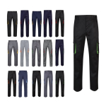 Twill work trousers, polyester and cotton, 200 g/m2, various colours