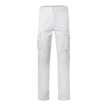 Unisex work trousers with pockets, 290 g/m2, white colour second view