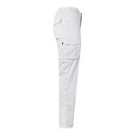 Unisex work trousers with pockets, 290 g/m2, white colour fourth view