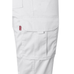 Unisex work trousers with pockets, 290 g/m2, white colour fifth view