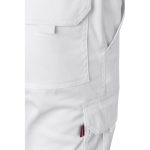 Unisex work trousers with pockets, 290 g/m2, white colour sixth view