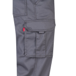 Unisex work trousers with pockets, 290 g/m2, grey colour fifth view