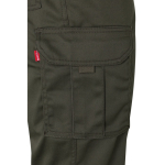 Unisex work trousers with pockets, 290 g/m2, military green colour fifth view