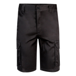 Elastic shorts with pockets, cotton and polyester, 240 g/m2, black colour second view