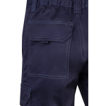 Elastic shorts with pockets, cotton and polyester, 240 g/m2, blue colour sixth view