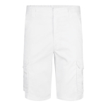 Elastic shorts with pockets, cotton and polyester, 240 g/m2, white colour second view