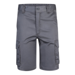 Elastic shorts with pockets, cotton and polyester, 240 g/m2, grey colour second view