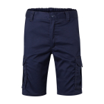 Elastic shorts with pockets, cotton and polyester, 240 g/m2, navy-blue colour second view