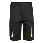 Elastic work shorts, cotton and polyester, 240 g/m2, yellow colour second view