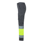 Extra-large elastic work trousers with pockets, 240 g/m2, grey colour third view