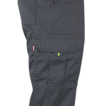 Extra-large elastic work trousers with pockets, 240 g/m2, grey colour fifth view