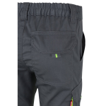 Extra-large elastic work trousers with pockets, 240 g/m2, grey colour sixth view