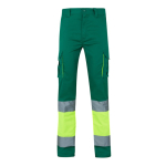 Extra-large elastic work trousers with pockets, 240 g/m2, green colour second view