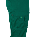 Extra-large elastic work trousers with pockets, 240 g/m2, green colour fifth view