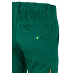 Extra-large elastic work trousers with pockets, 240 g/m2, green colour sixth view