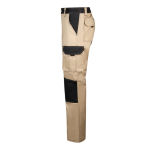 Twill work trousers, cotton and polyester, 240 g/m2, beige colour third view