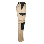 Twill work trousers, cotton and polyester, 240 g/m2, beige colour fourth view