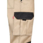 Twill work trousers, cotton and polyester, 240 g/m2, beige colour fifth view