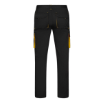 Unisex two-tone work trousers, cotton and polyester, 240 g/m2, yellow colour