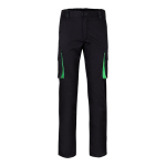 Unisex two-tone work trousers, cotton and polyester, 240 g/m2, green colour second view