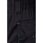 Unisex two-tone work trousers, cotton and polyester, 240 g/m2, green colour seventh view