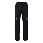 Unisex two-tone work trousers, cotton and polyester, 240 g/m2, light blue colour second view