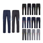 Unisex two-tone work trousers, cotton and polyester, 240 g/m2, various colours