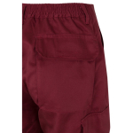 Cotton and polyester work trousers, reflective, 210 g/m2, burgundy colour sixth view