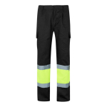 Cotton and polyester work trousers, reflective, 210 g/m2, black colour second view