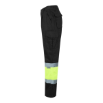 Cotton and polyester work trousers, reflective, 210 g/m2, black colour third view