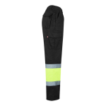 Cotton and polyester work trousers, reflective, 210 g/m2, black colour fourth view