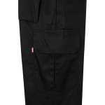 Cotton and polyester work trousers, reflective, 210 g/m2, black colour fifth view