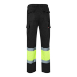 Cotton and polyester work trousers, reflective, 210 g/m2, black colour