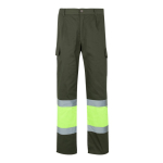 Cotton and polyester work trousers, reflective, 210 g/m2, military green colour second view