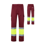 Cotton and polyester work trousers, reflective, 210 g/m2, main view