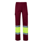 Multi-pocket work trousers, cotton and polyester, 210 g/m2, burgundy colour second view