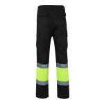 Multi-pocket work trousers, cotton and polyester, 210 g/m2, black colour