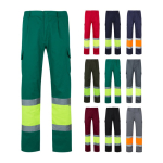 Unisex work trousers, cotton and polyester, 210 g/m2, various colours