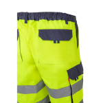 High-visibility work shorts with reflective elements, 210 g/m2, yellow colour sixth view