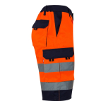 High-visibility work shorts with reflective elements, 210 g/m2, orange colour fourth view