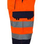 High-visibility work shorts with reflective elements, 210 g/m2, orange colour fifth view